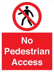 No Pedestrian Access